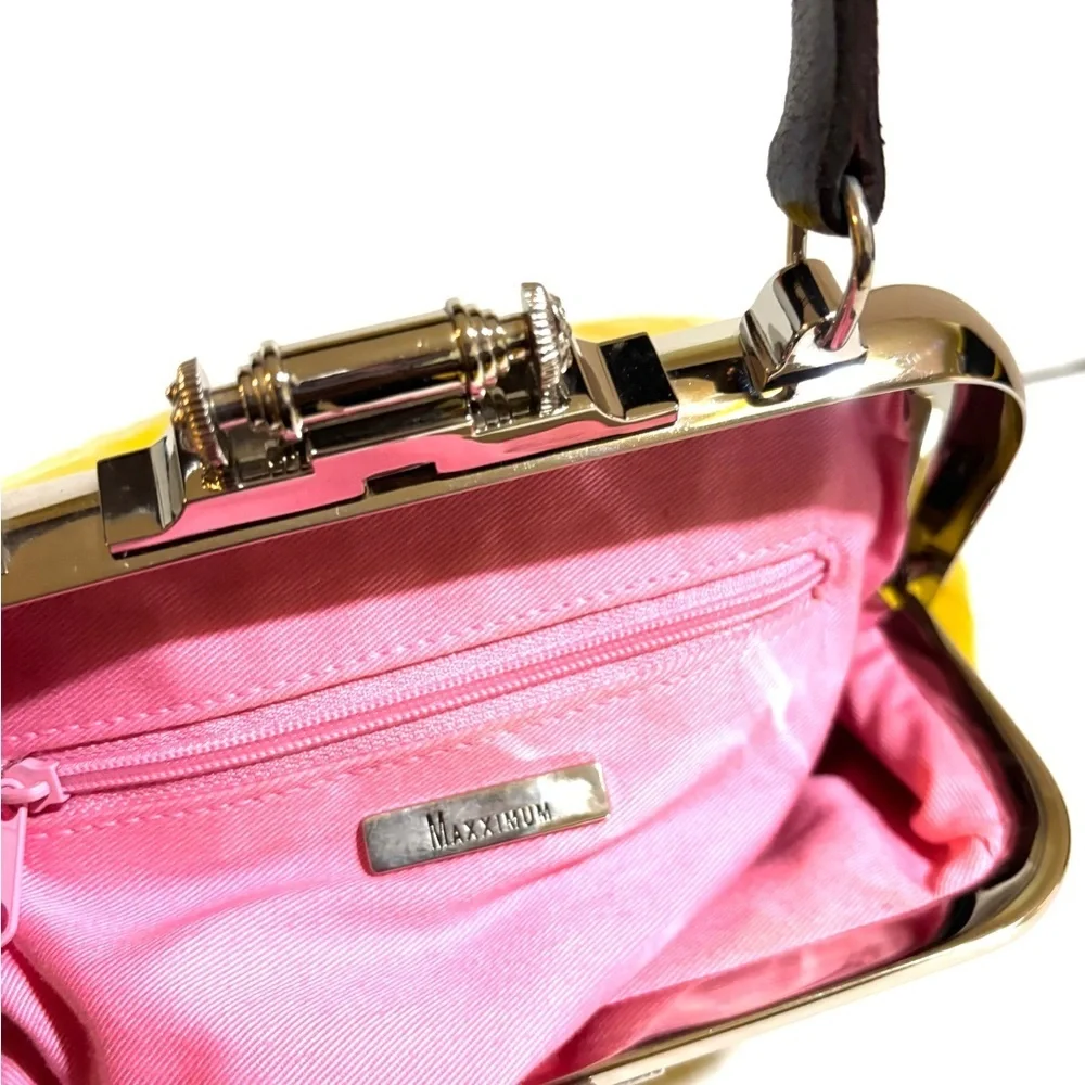 Yellow Crocodile-Embossed leather handle bag Women's Bag